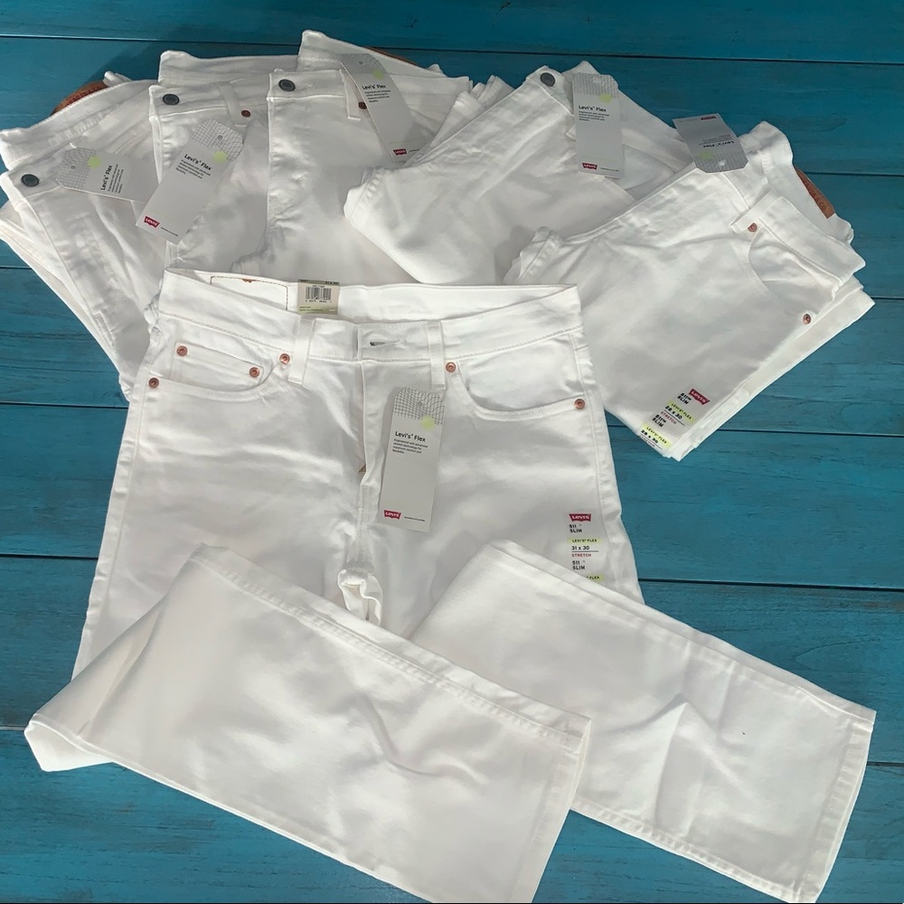 Men’s Levi’s Flex 511 Slim CASTILLEJA White Jeans